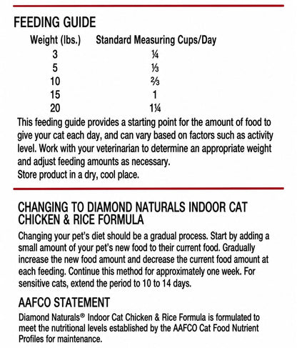 DIAMOND NATURALS INDOOR CAT (CHICKEN & RICE)