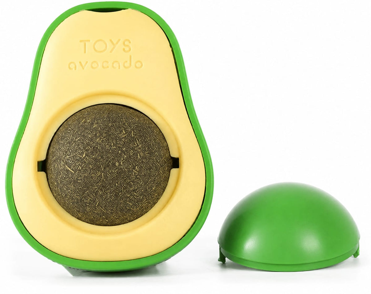 JUGUETE AGUACATE CON BOLA CATNIP