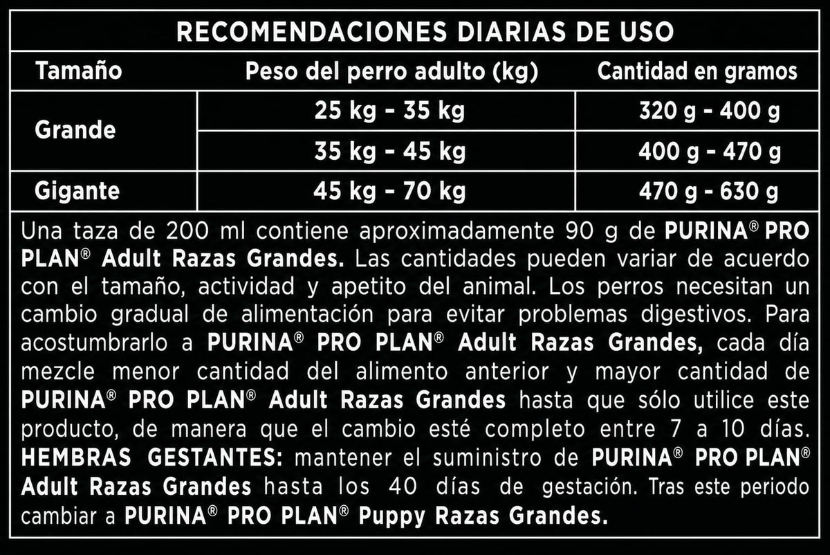 PRO PLAN ADULTO RAZA GRANDE